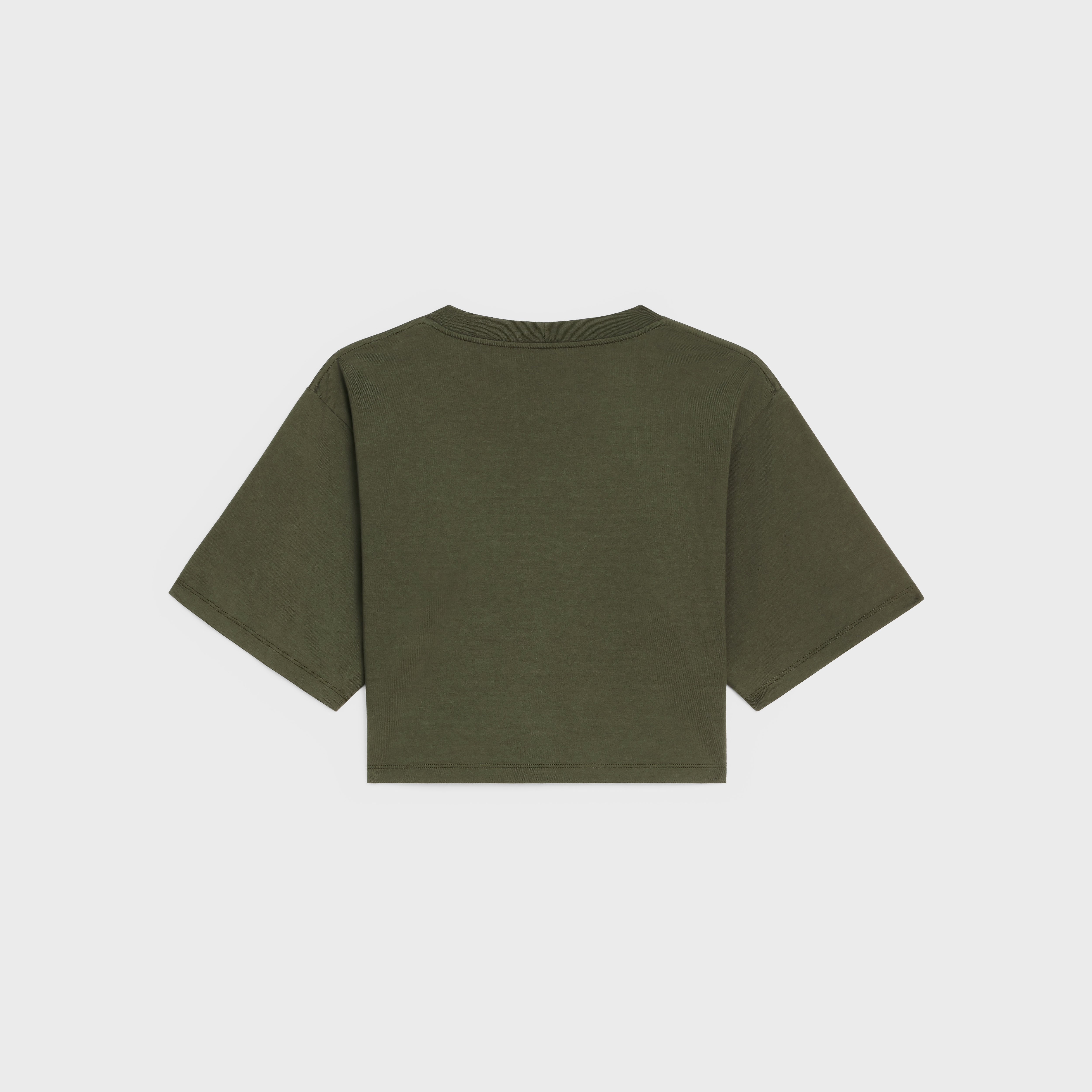 CROPPED CELINE T-SHIRT IN COTTON JERSEY - 2