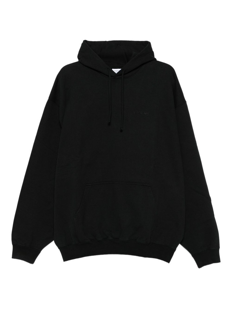 logo-embroidered hoodie 1