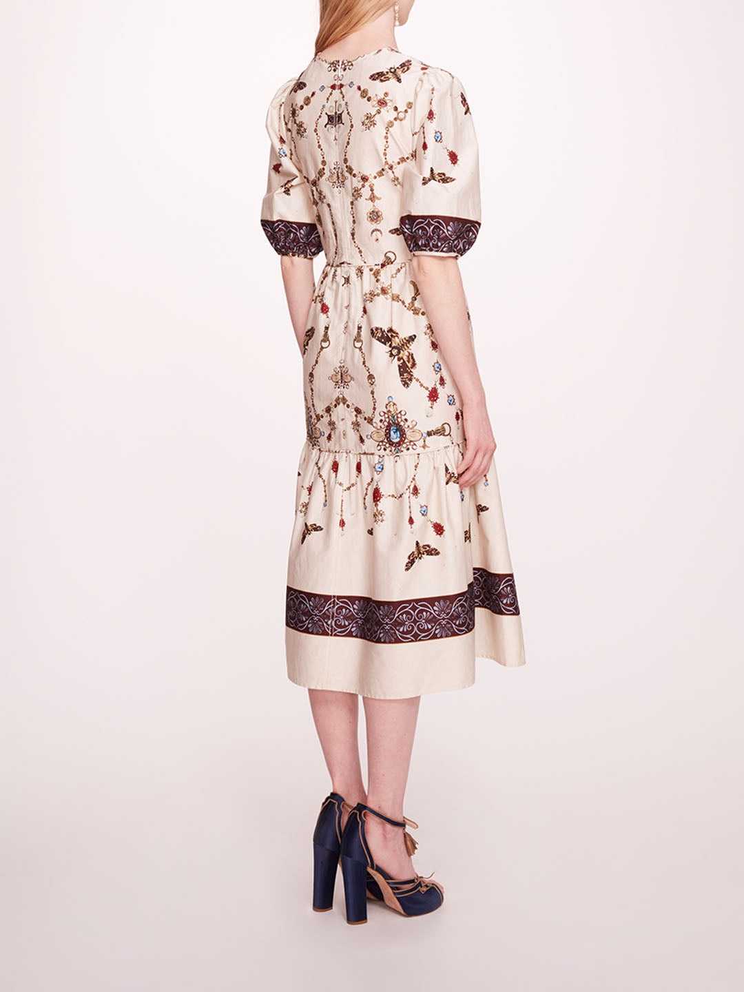 PRINTED POPLIN MIDI DRESS - 2