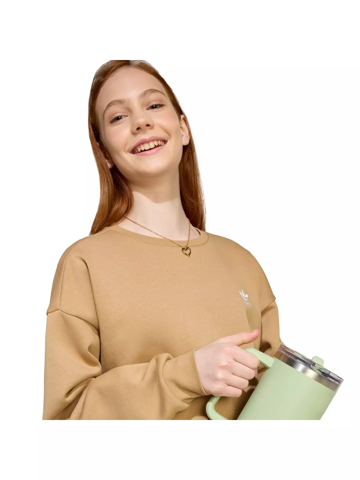 Originals Big Girl's Essential Boyfriend Crew Sweatshirt -Beige - 4