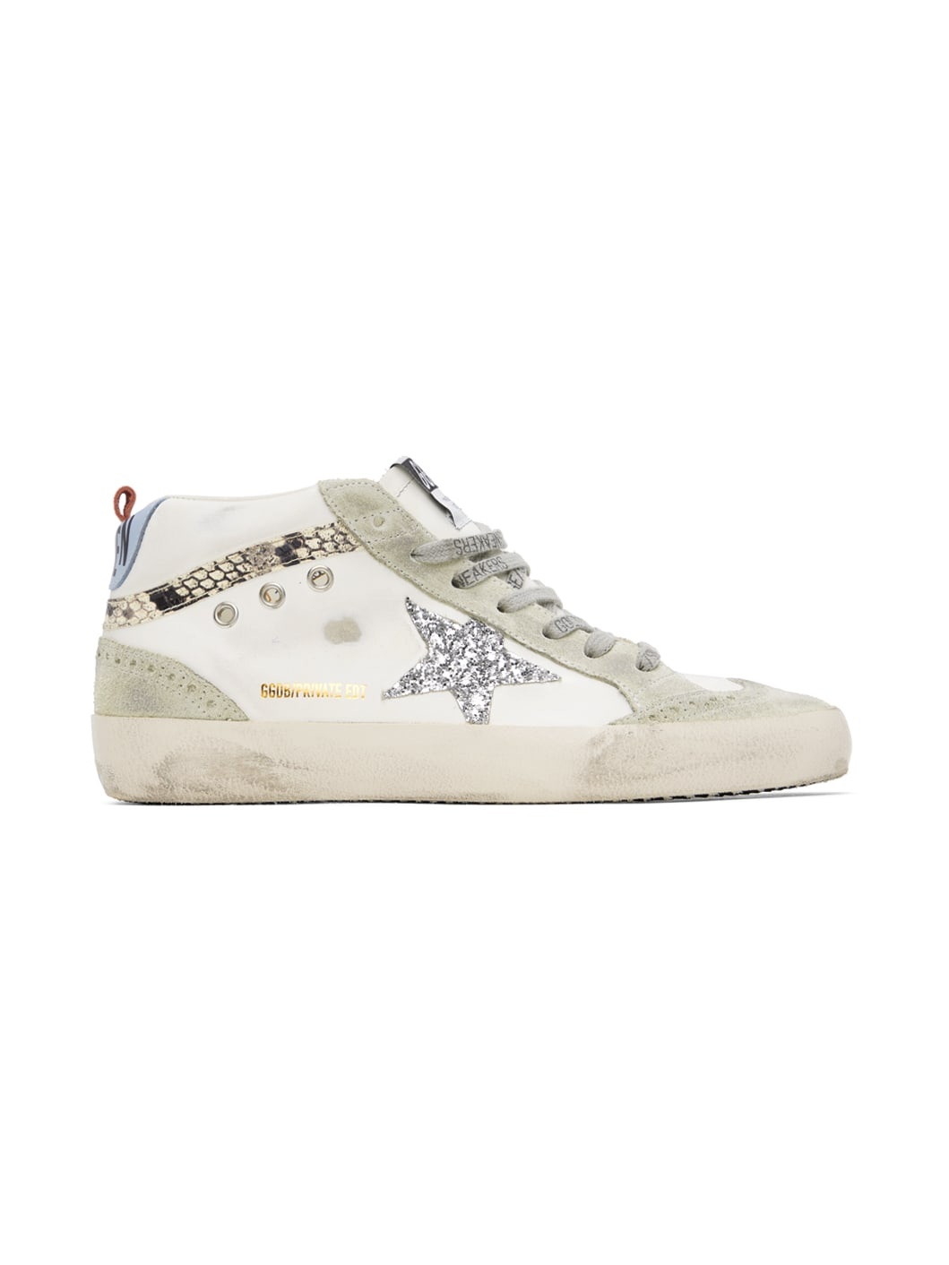 SSENSE Exclusive White & Gray Mid Star Sneakers - 1