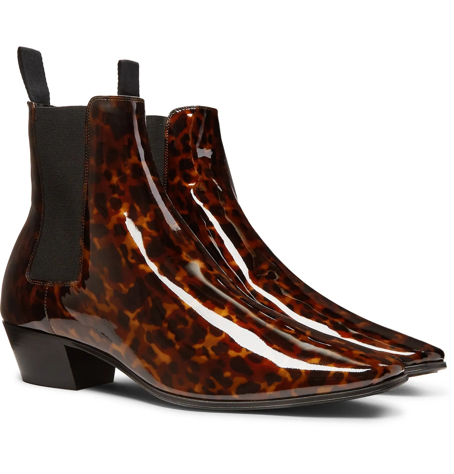 Dylan Tortoiseshell-Effect Patent-Leather Chelsea Boots - 2