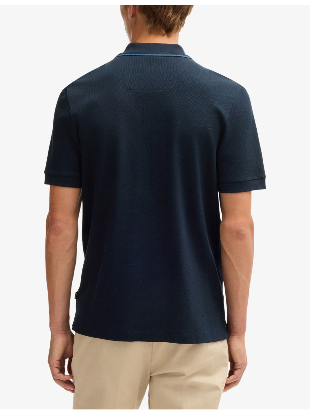 Short-sleeved zip-up cotton polo shirt - 4