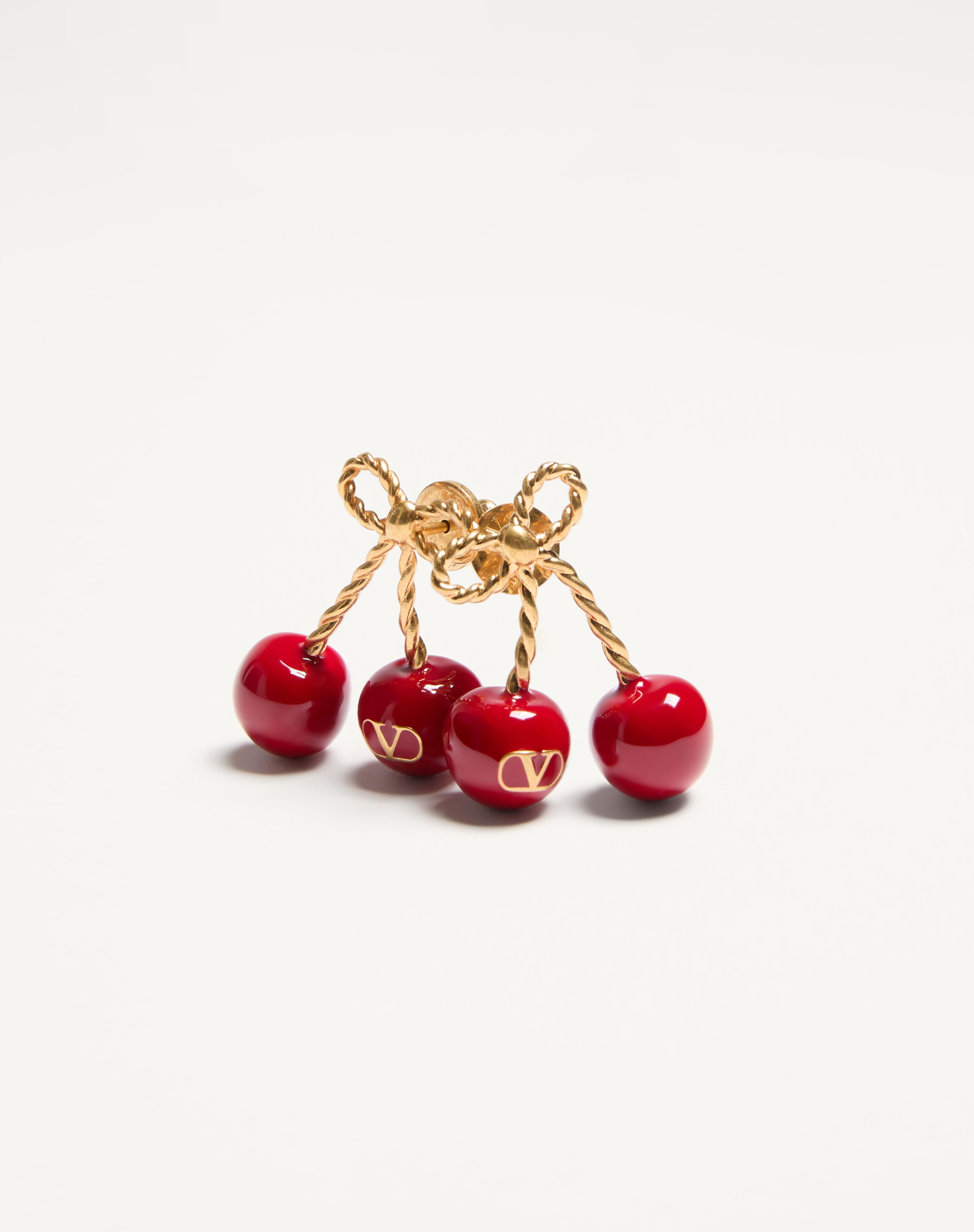 CHEZ VALENTINO METAL AND ENAMEL EARRINGS - 3