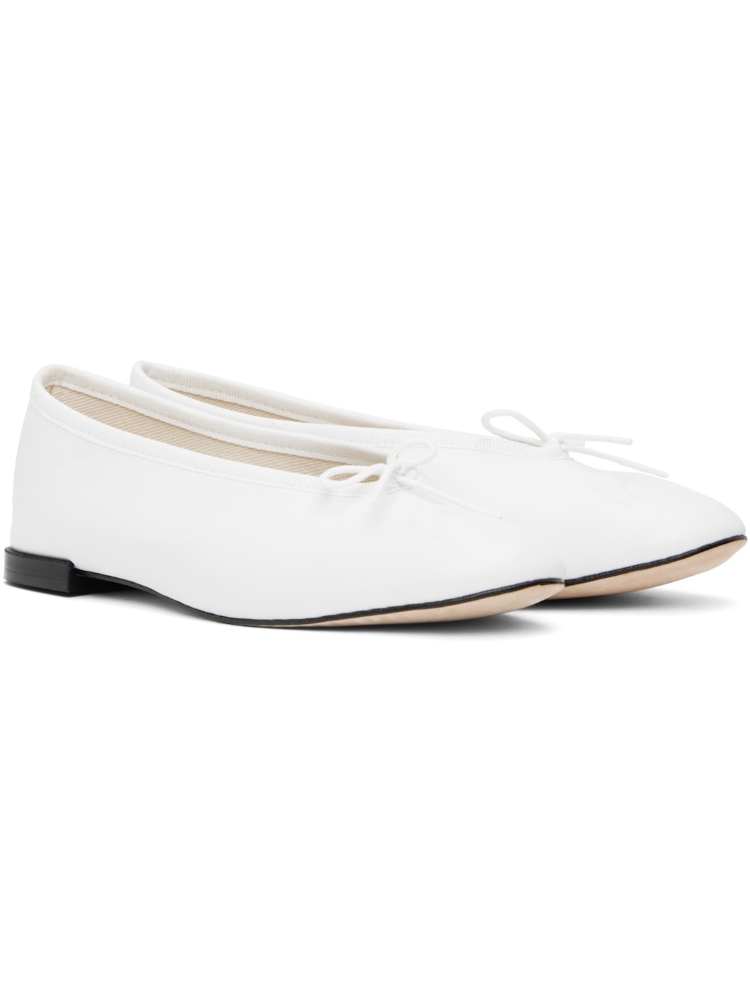White Repetto Edition Lilouh Soft Nappa Ballerina Flats - 4