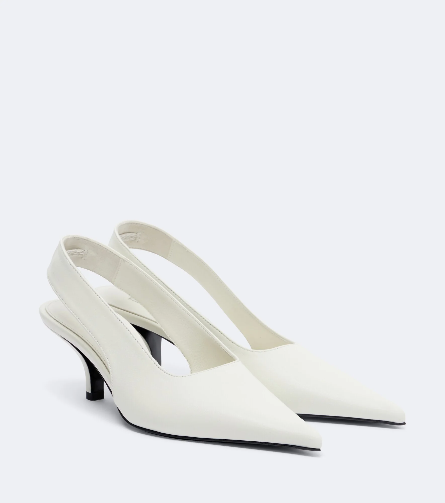 Leather slingback pumps - 1