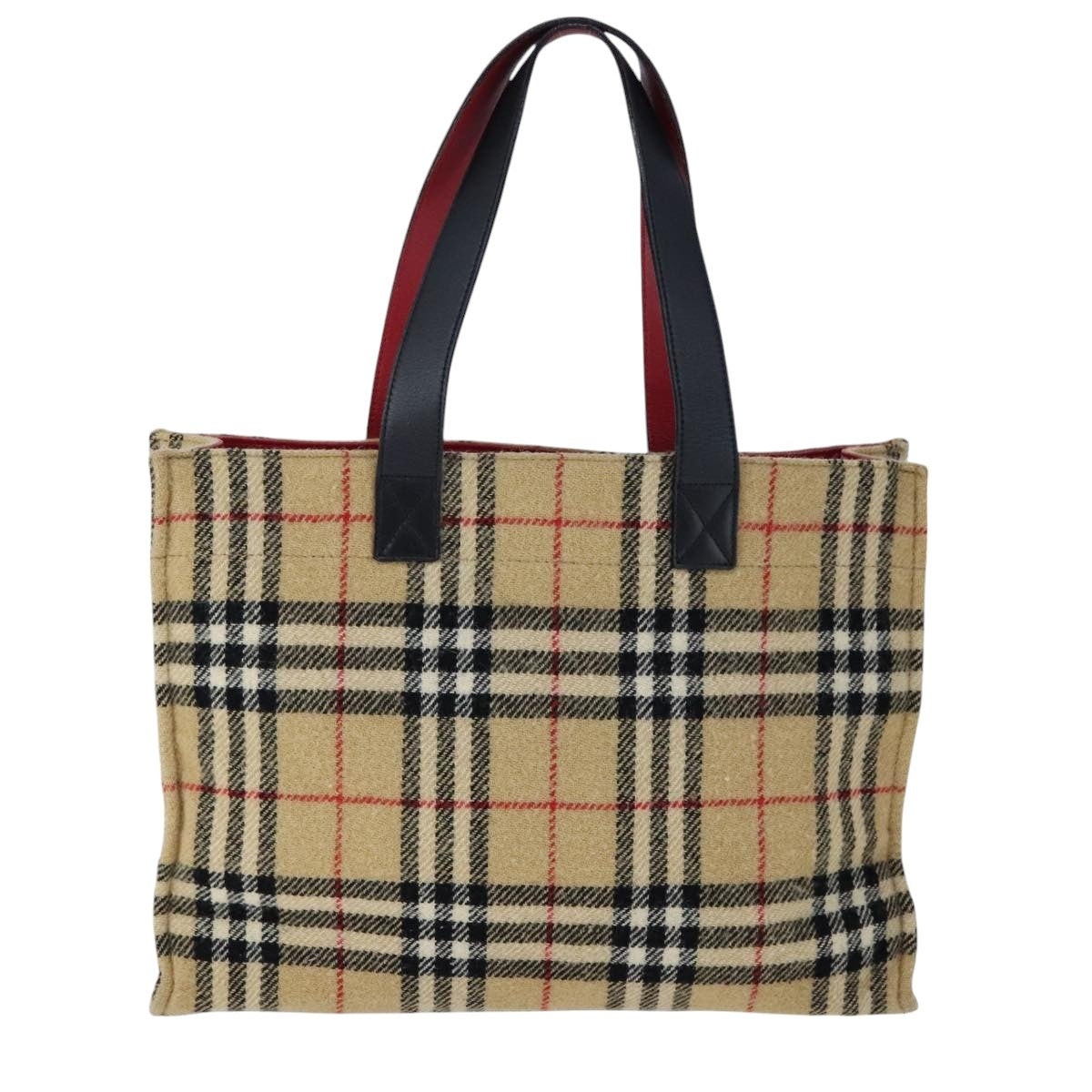 Burberry Nova Check Hand Bag Cotton Beige - 2