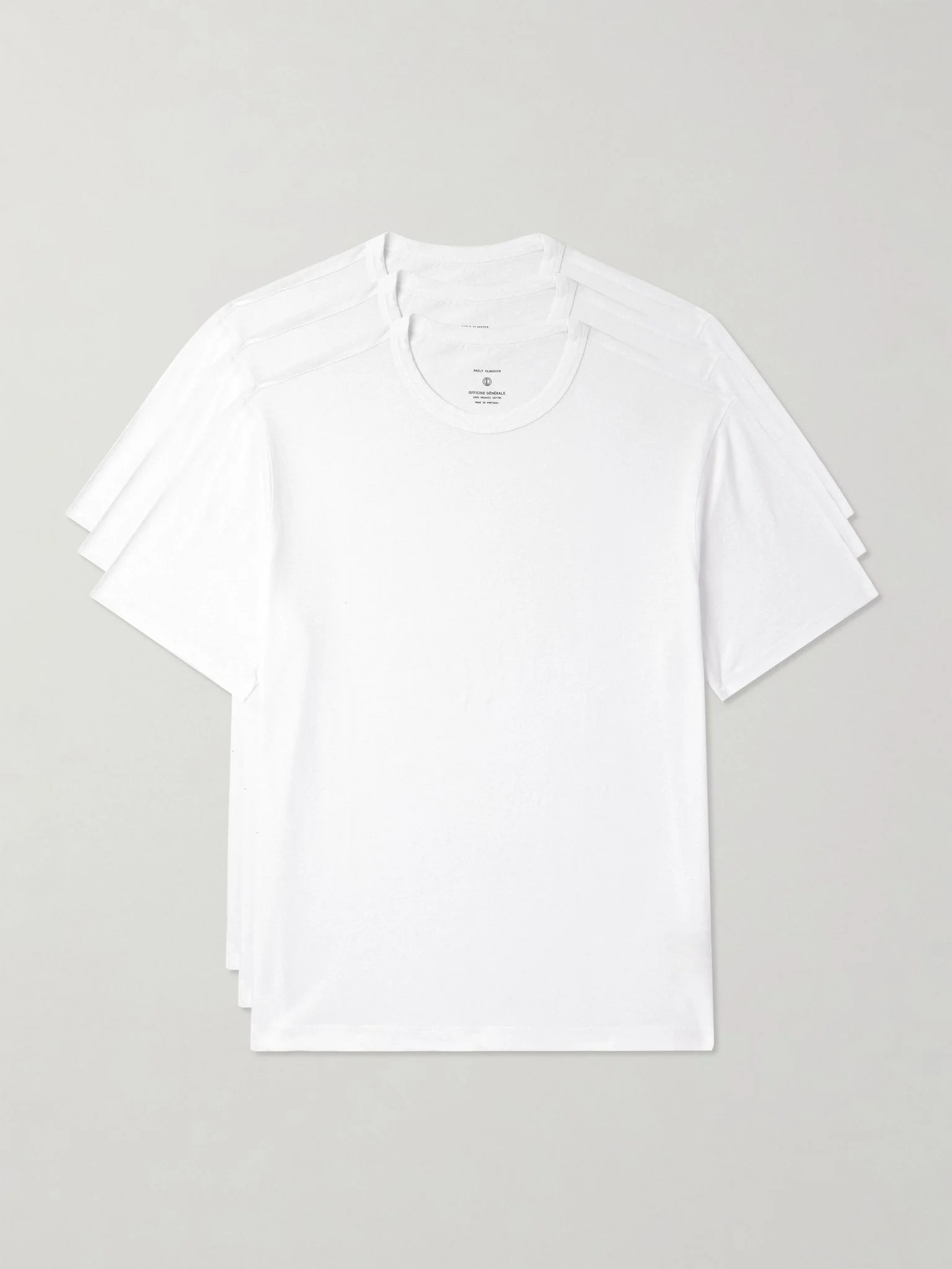 Three-Pack Organic Cotton-Jersey T-Shirts White - 1