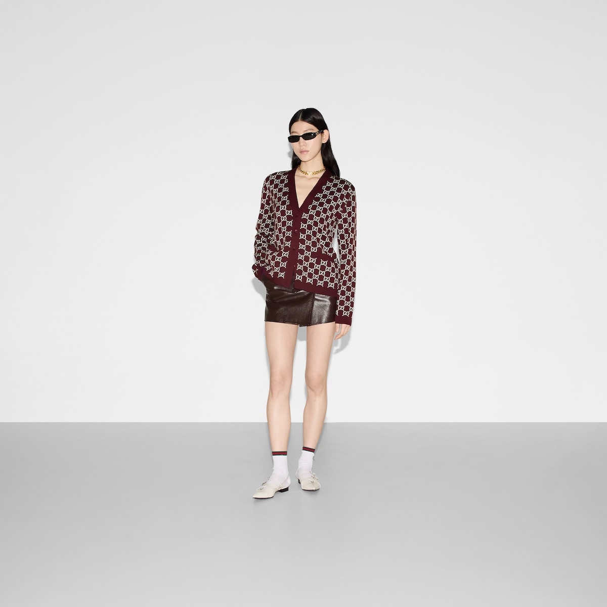 Reversible GG wool jacquard cardigan - 2