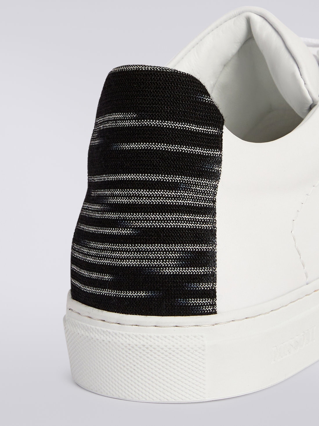 Leather trainers with slub insert - 4