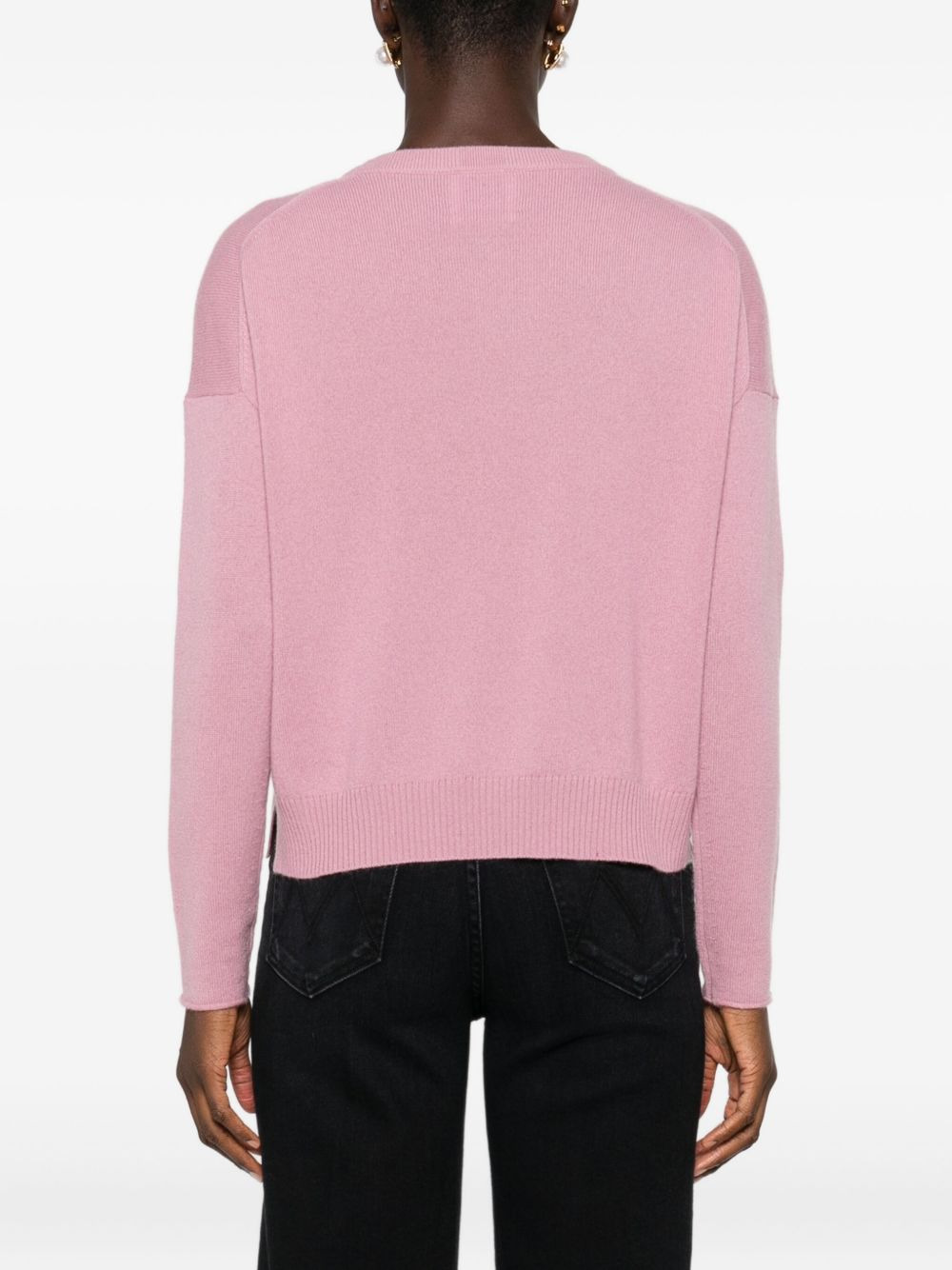 round-neck cashmere sweater - 4
