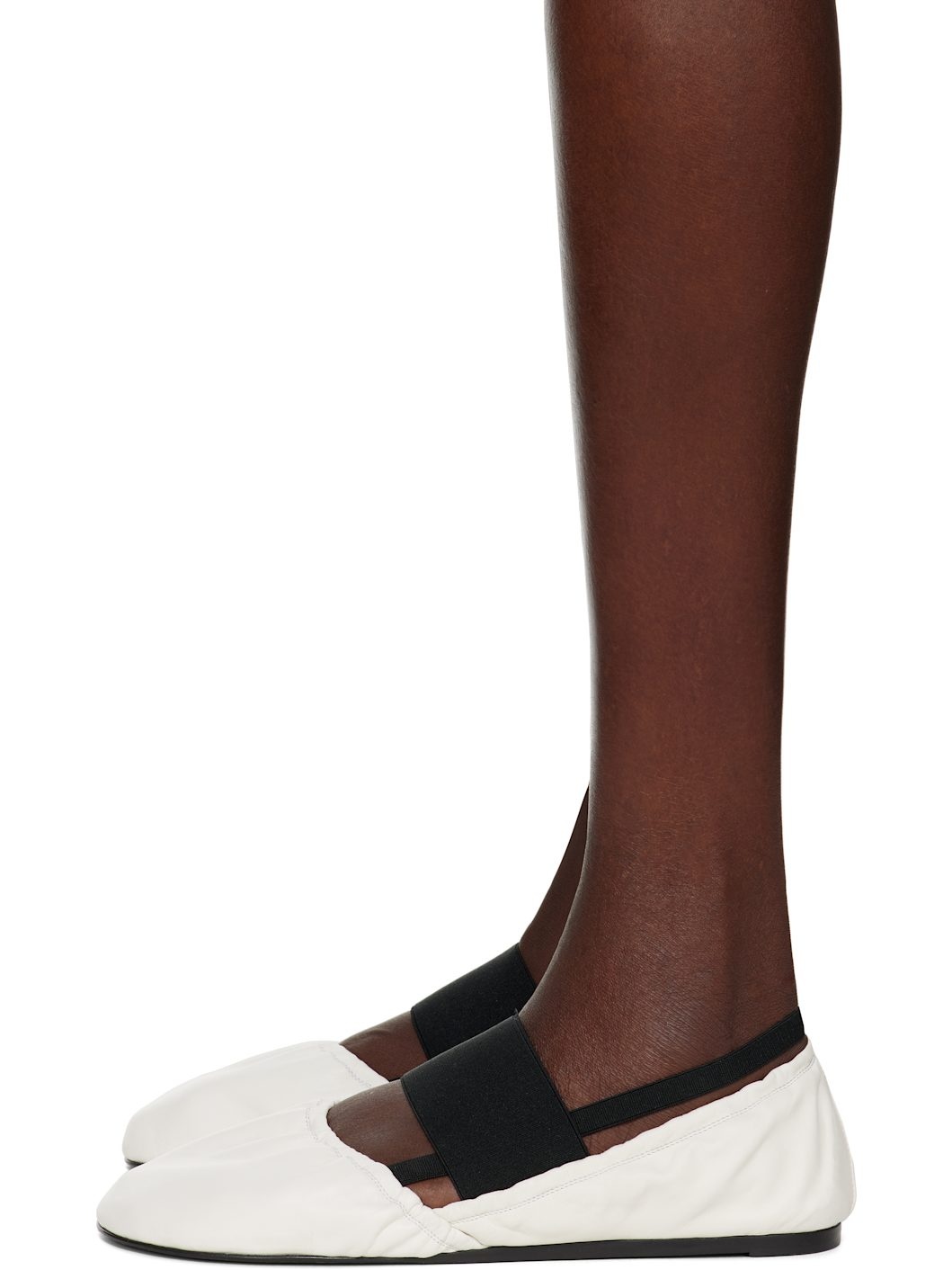 White Merce Ballerina Flats - 3