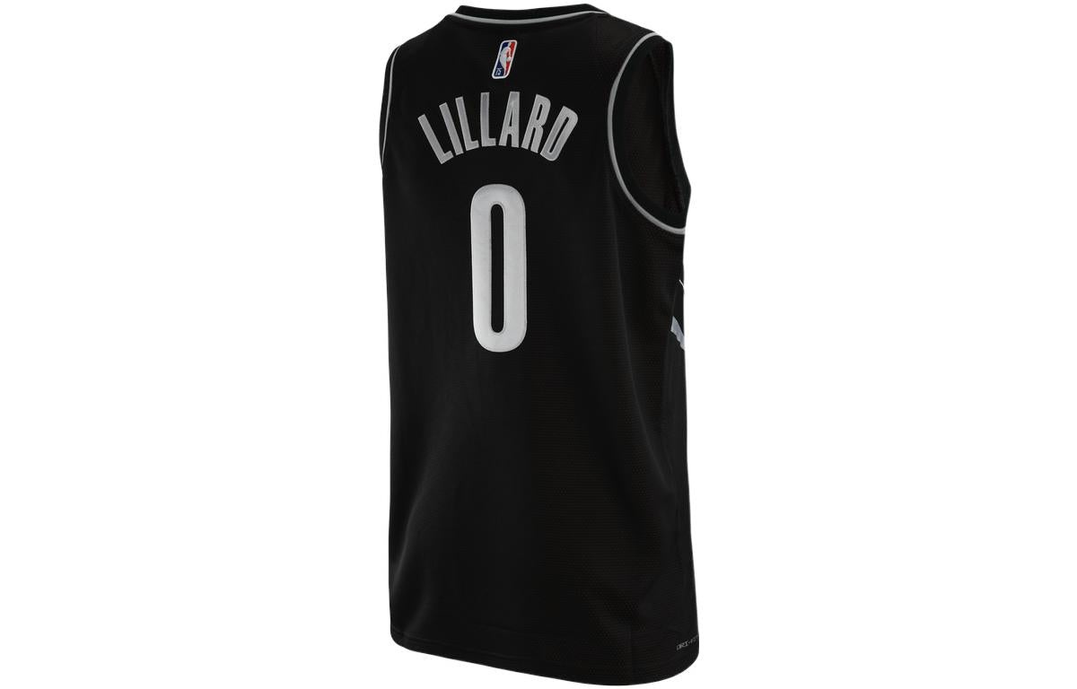 Nike x NBA Portland Trail Blazers Icon Edition Jerseys 'Damian Lillard 0' DH8068-010 - 2