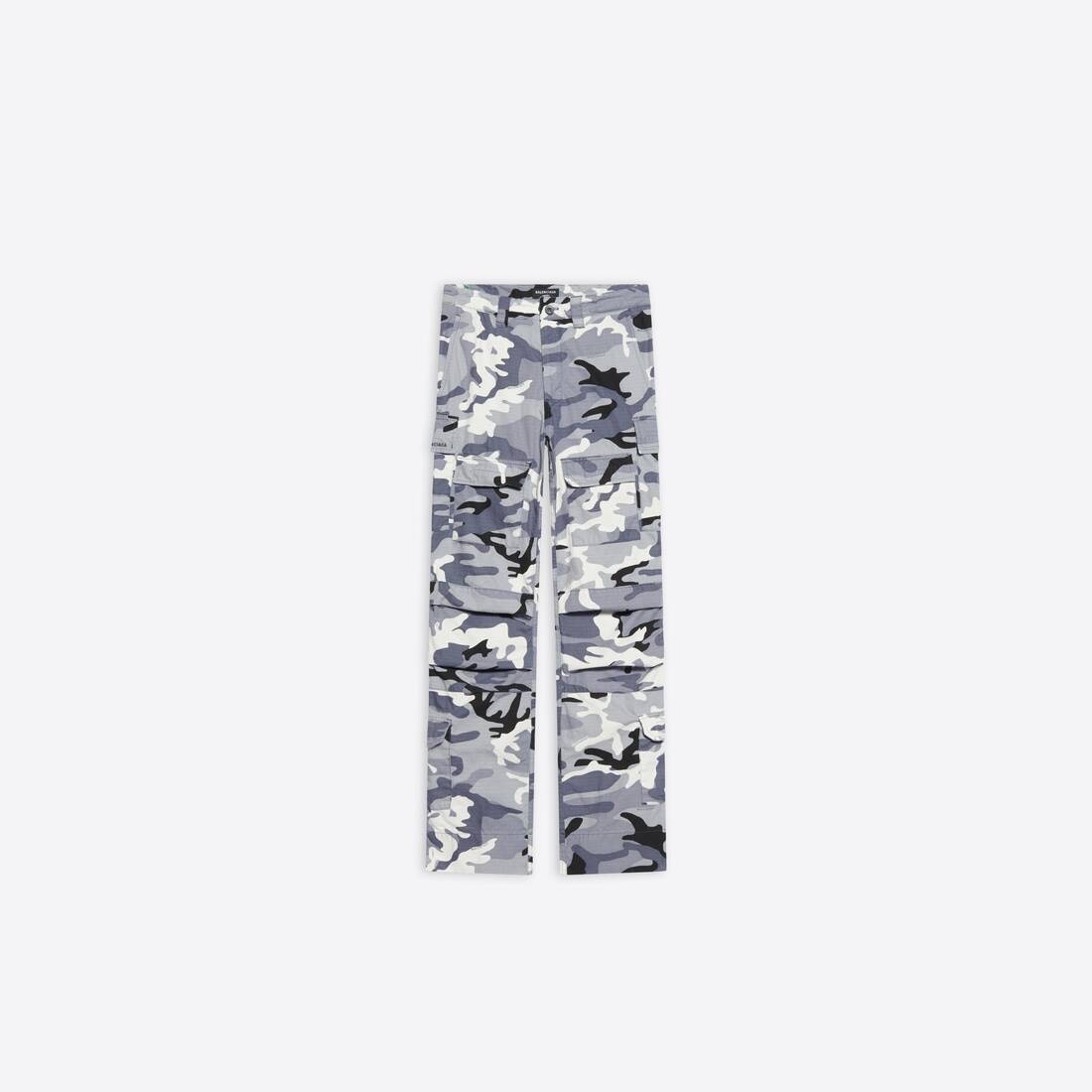 Men's Fitted Cargo Pants in Grey - 1