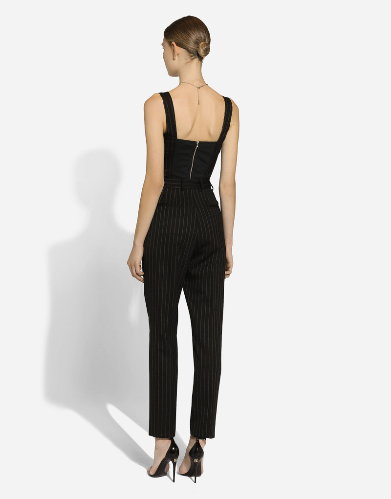 Pinstripe wool corset top 6