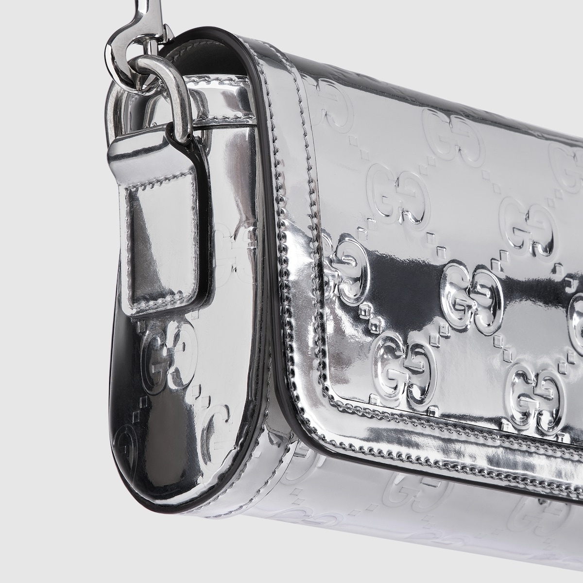 Mini embossed GG shoulder bag - 7