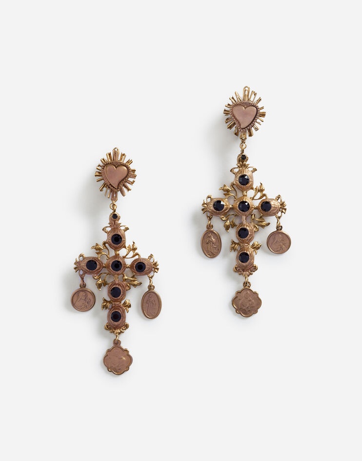 Pendant earrings with decorative elements - 1