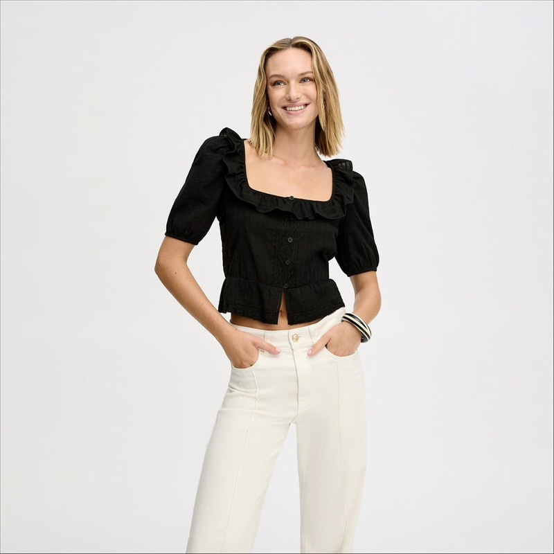 Short Sleeve Peasant Top 3