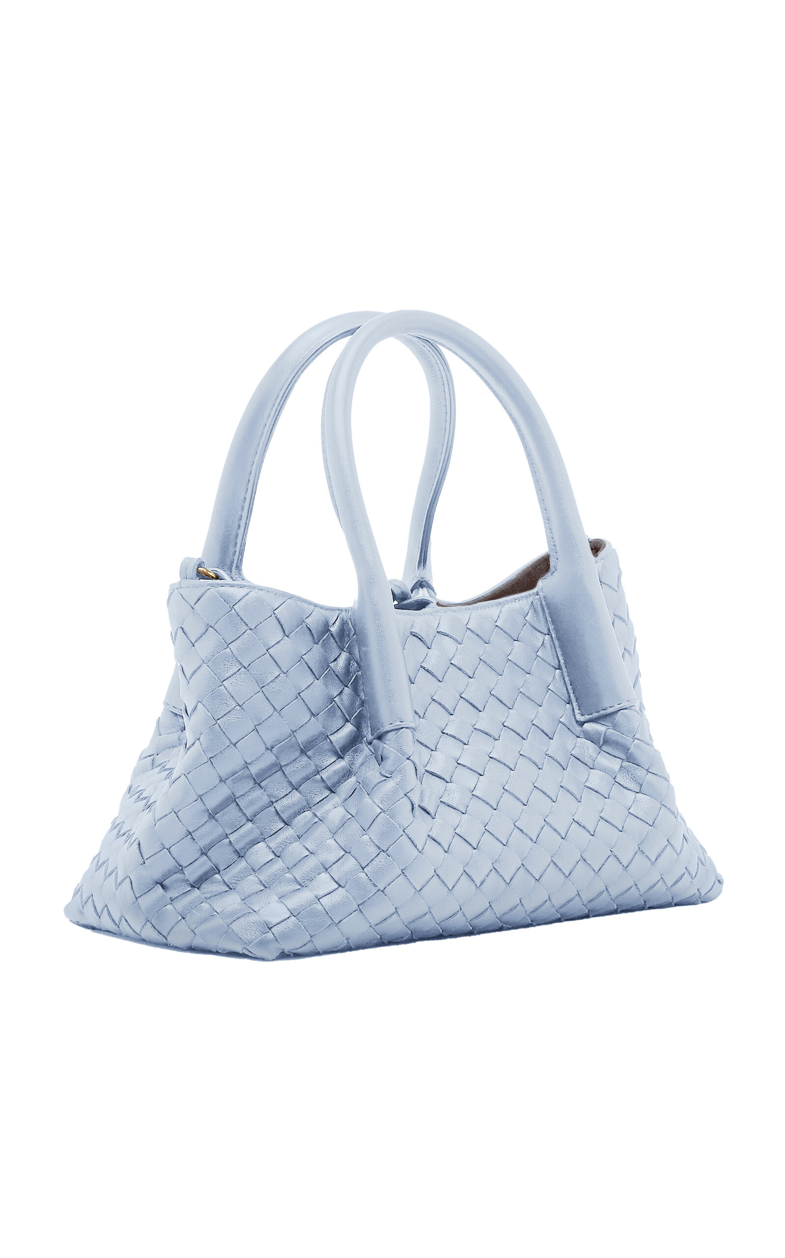 Mini Reversible Intrecciato Leather Tote Bag blue - 4