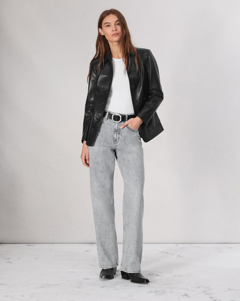 rag & bone Drew Faux Leather Blazer outlook