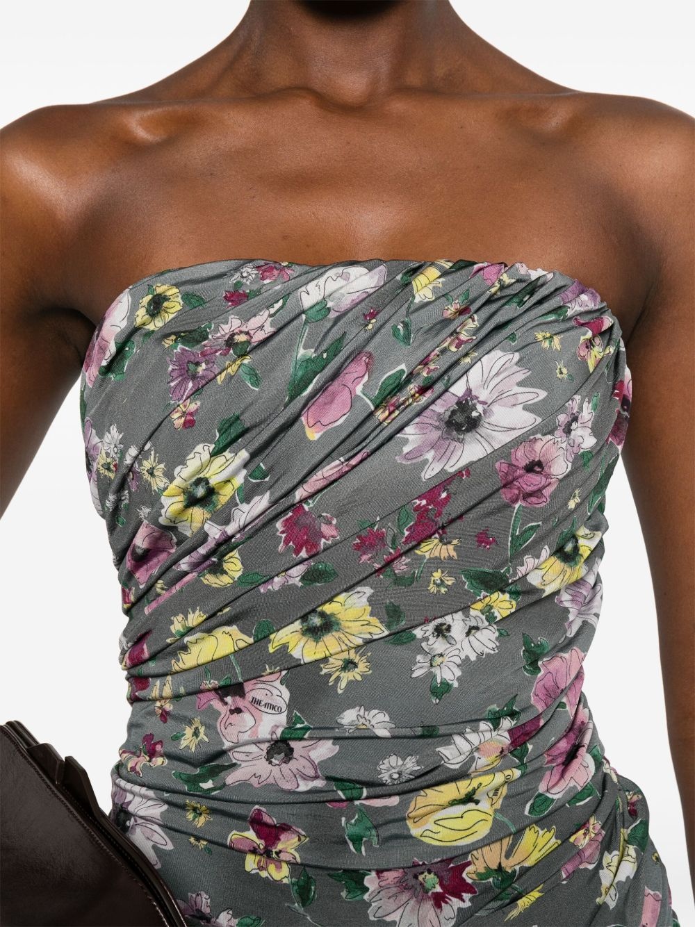floral-print mini dress - 5