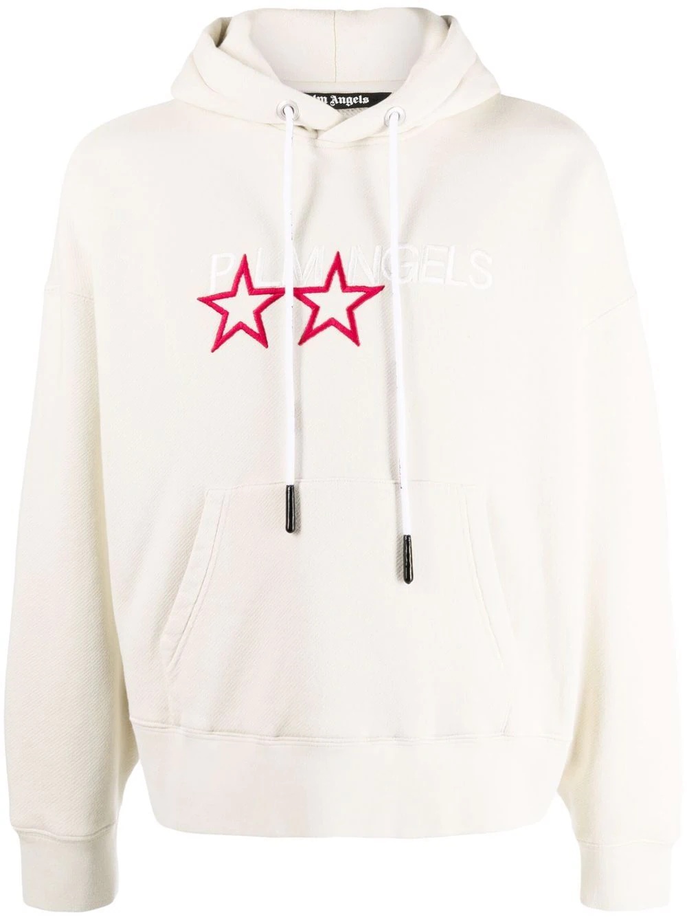 logo-embroidered cotton hoodie - 1