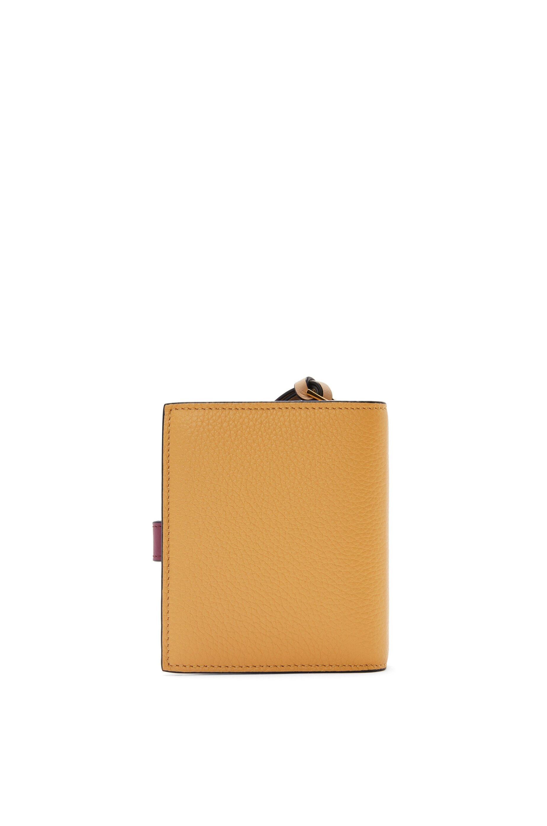 Compact zip wallet in soft grained calfskin - 4