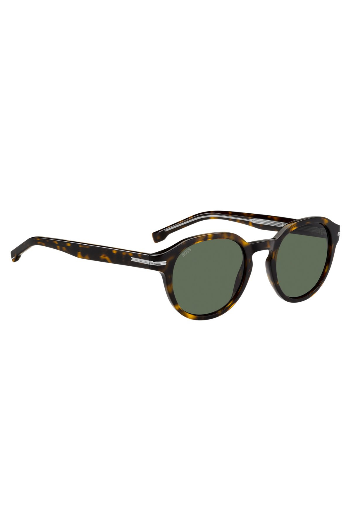 PATTERNED-ACETATE SUNGLASSES WITH SILVER-TONE HINGES - 4