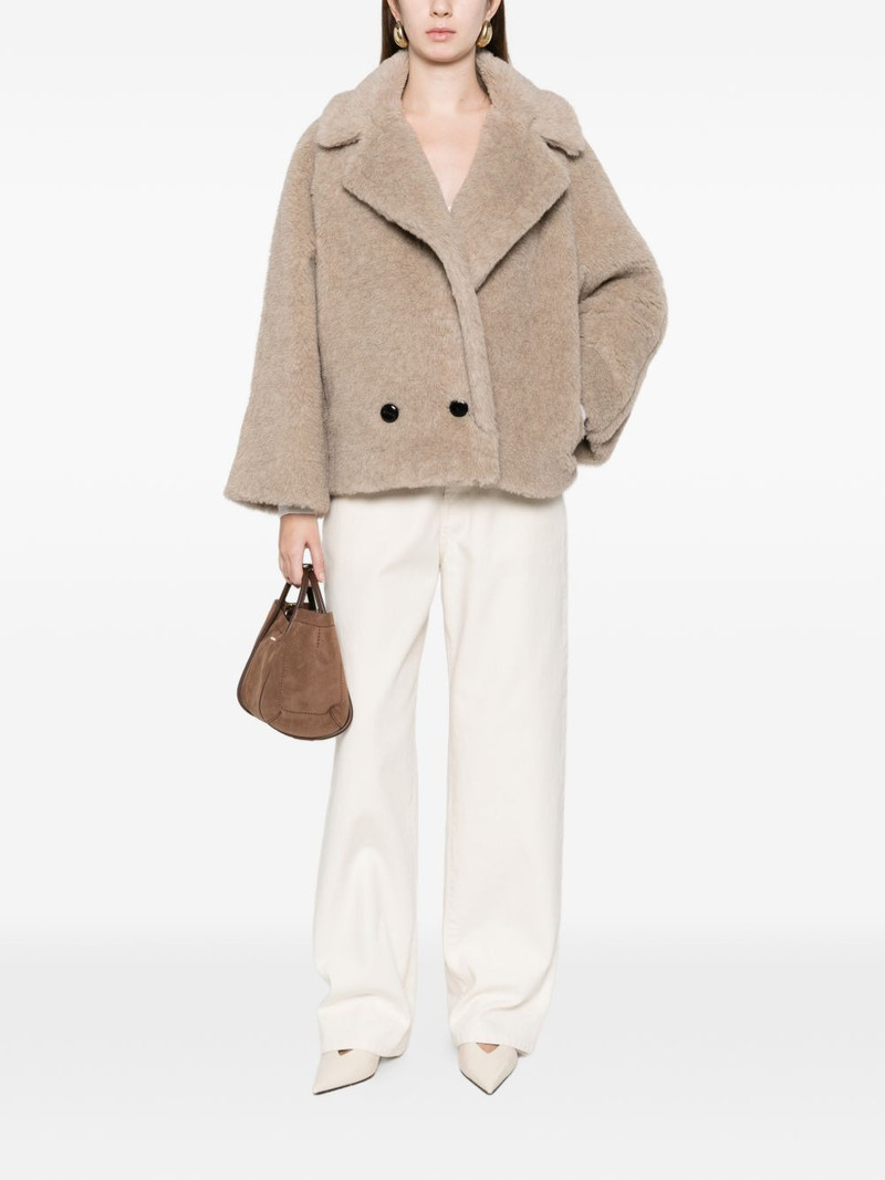 Max Mara wide lapel double-breasted short coat outlook