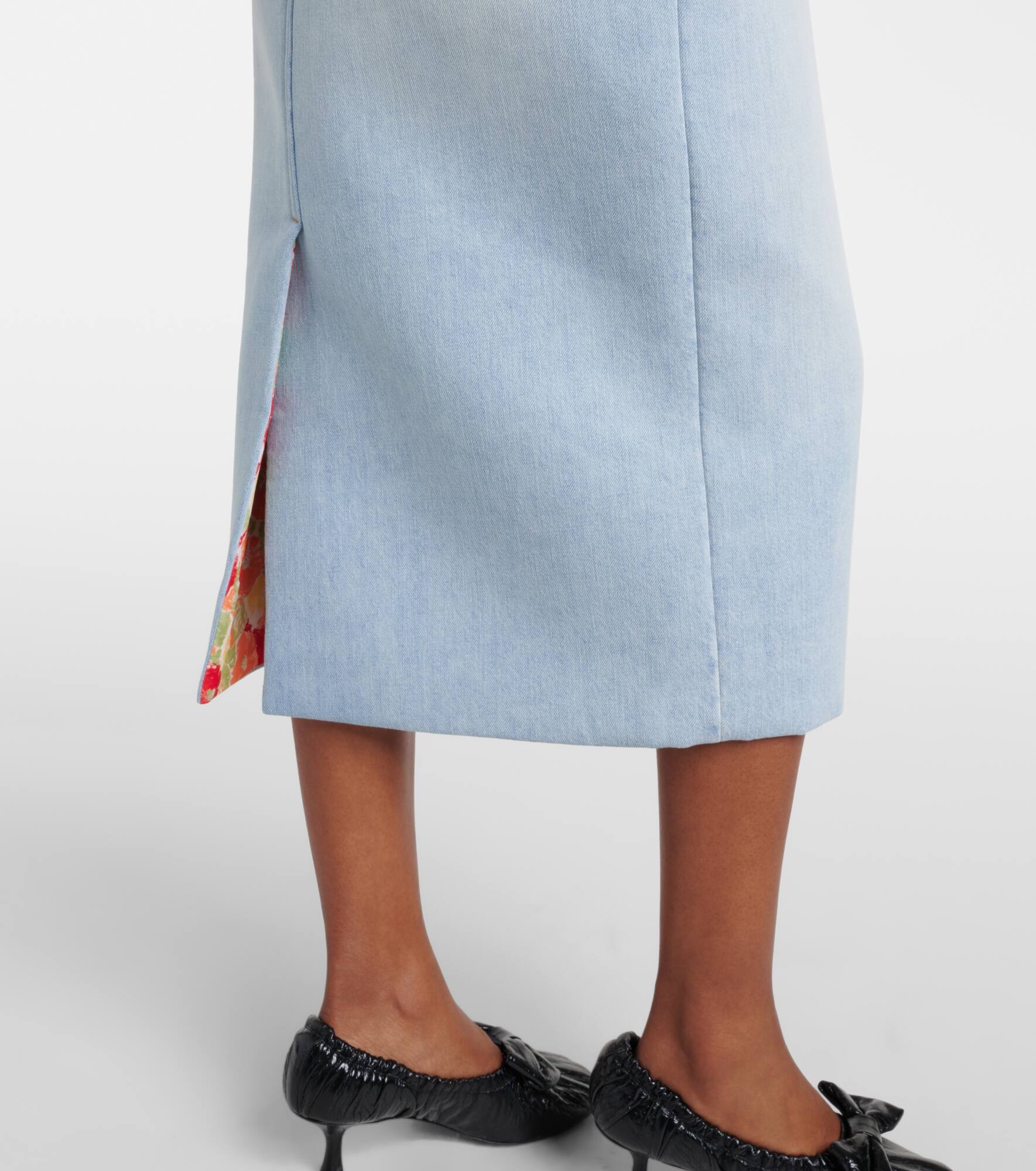Denim midi skirt - 5