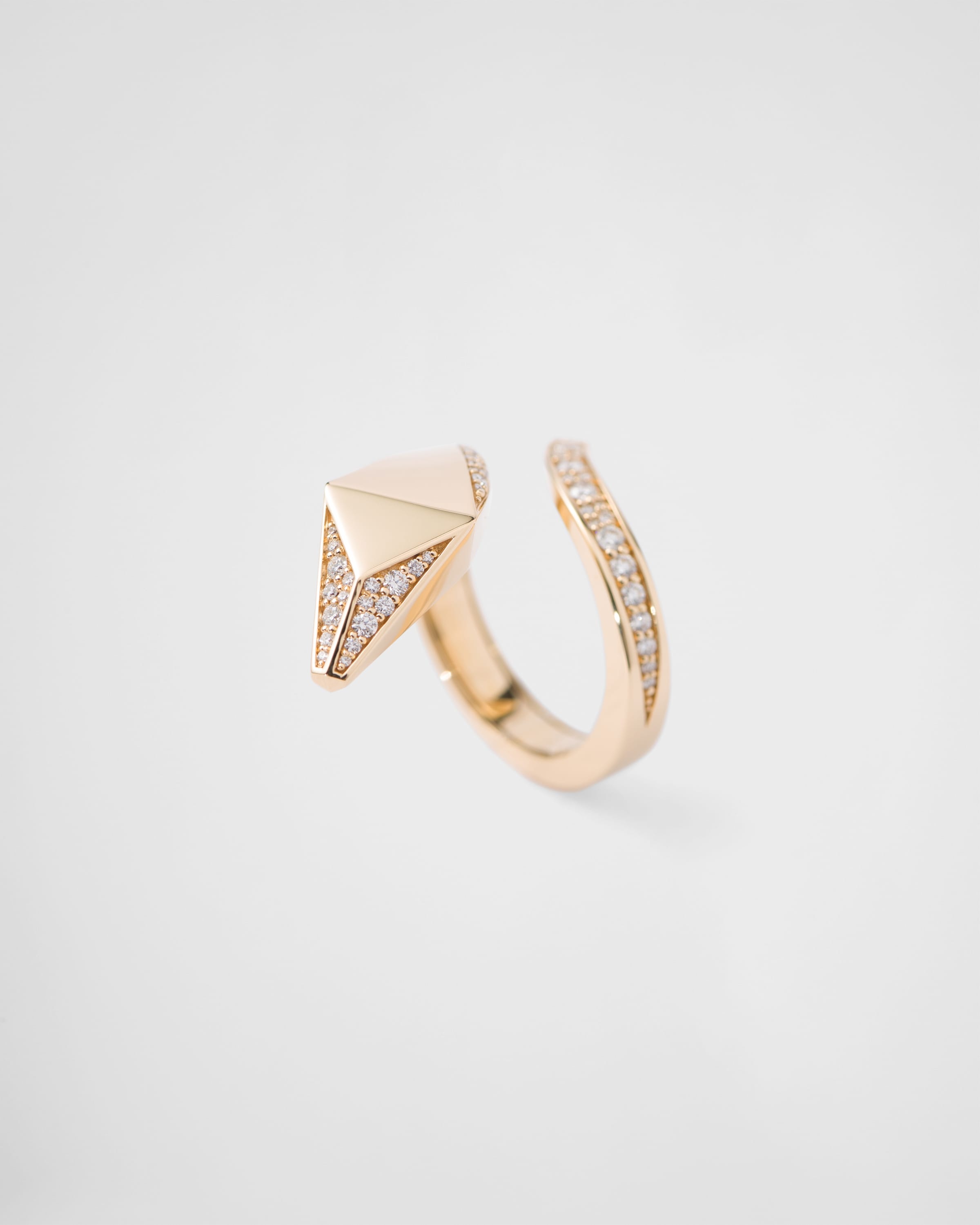 Eternal Gold snake ring in yellow gold and diamonds - 2