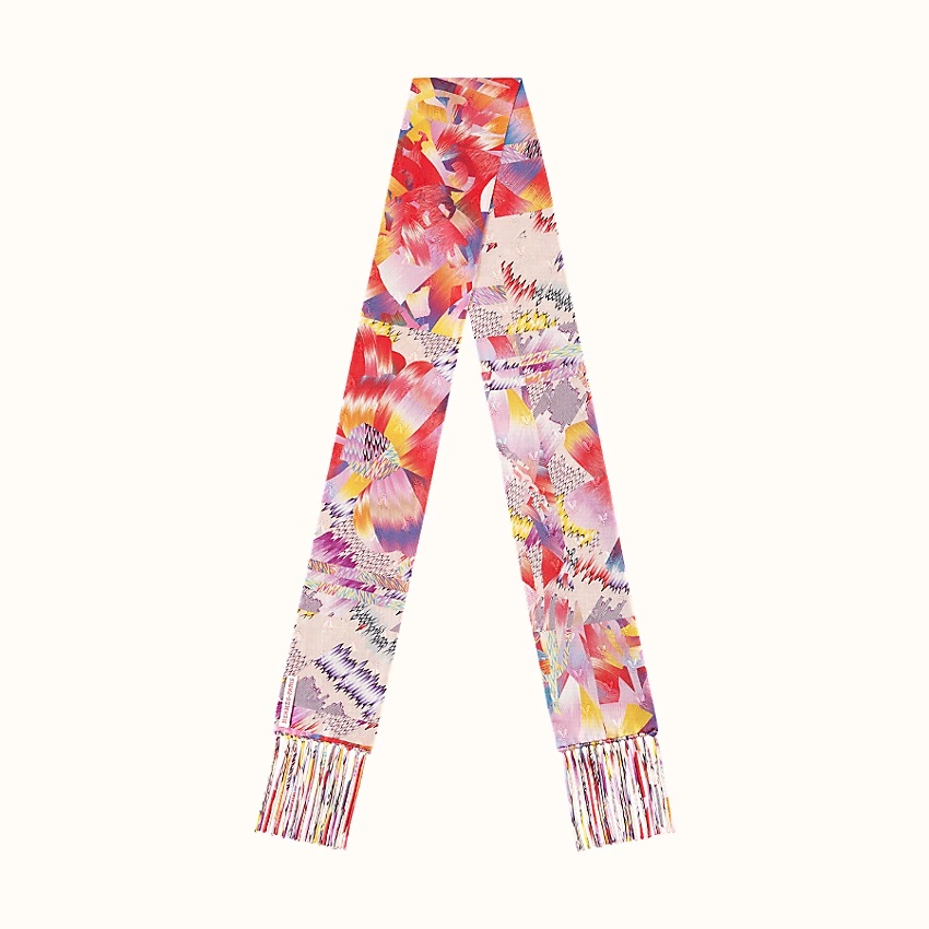 Marble Silk fringed muffler - 2