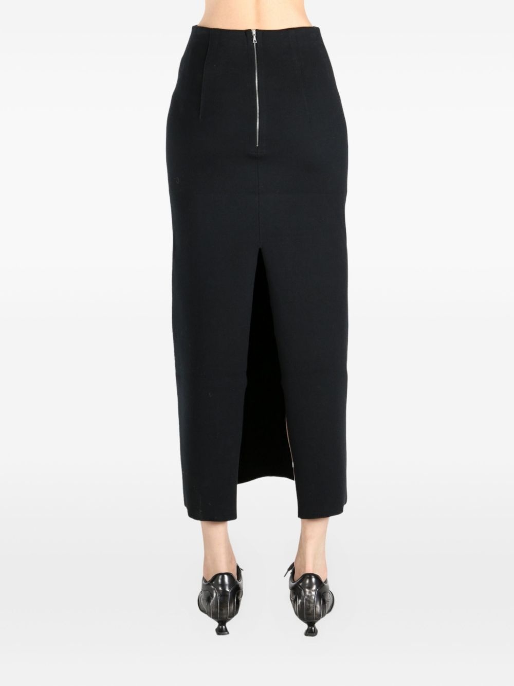 high-waisted midi skirt - 4