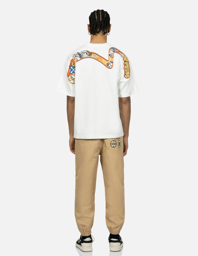 MULTI-HANAFUDA DARUMA AND DAICOCK PRINT LOOSE FIT T-SHIRT 5