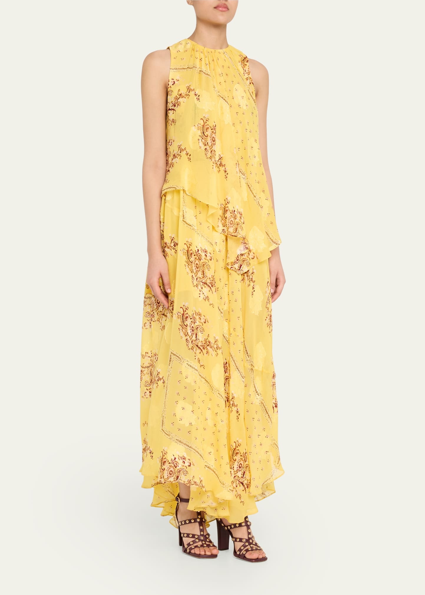 Caprice Asymmetric Layered Silk Dress - 4