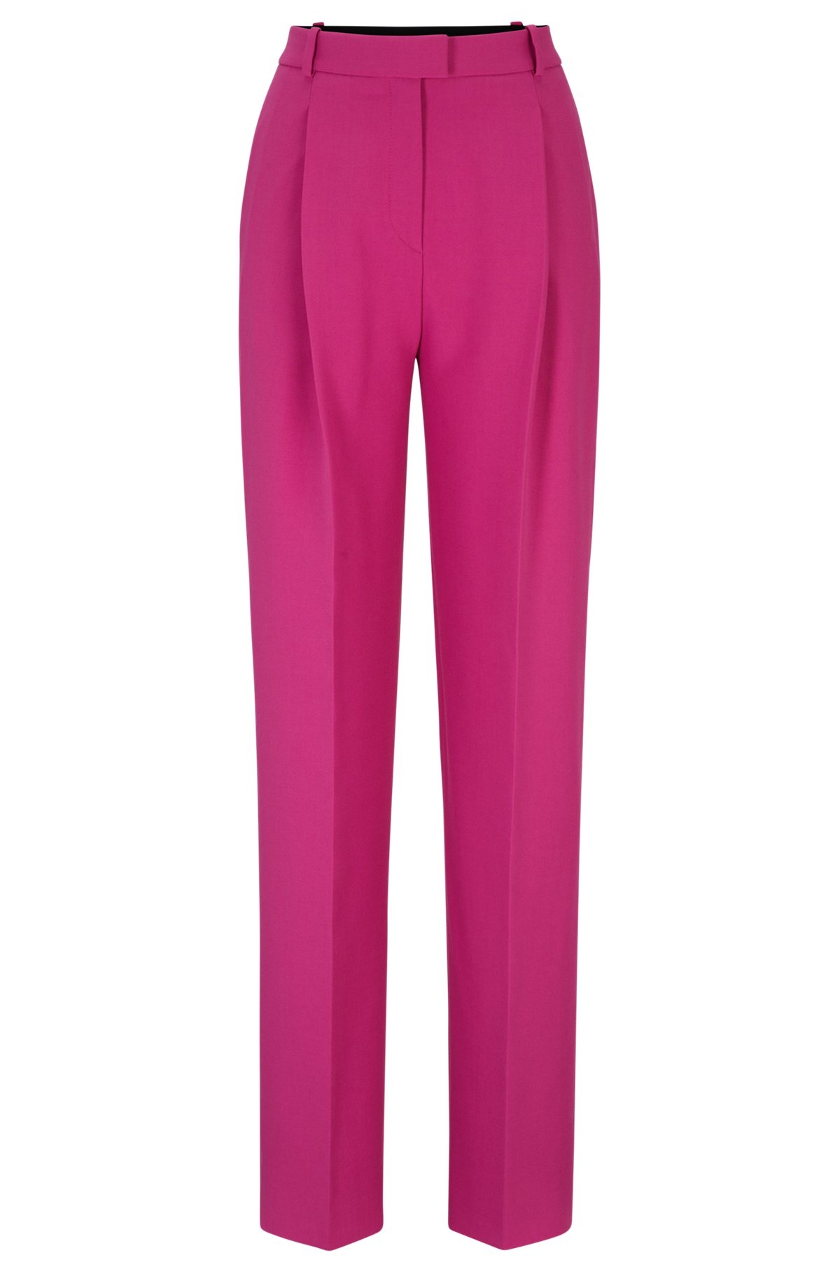 WIDE-LEG REGULAR-FIT TROUSERS WITH FRONT PLEATS - 1