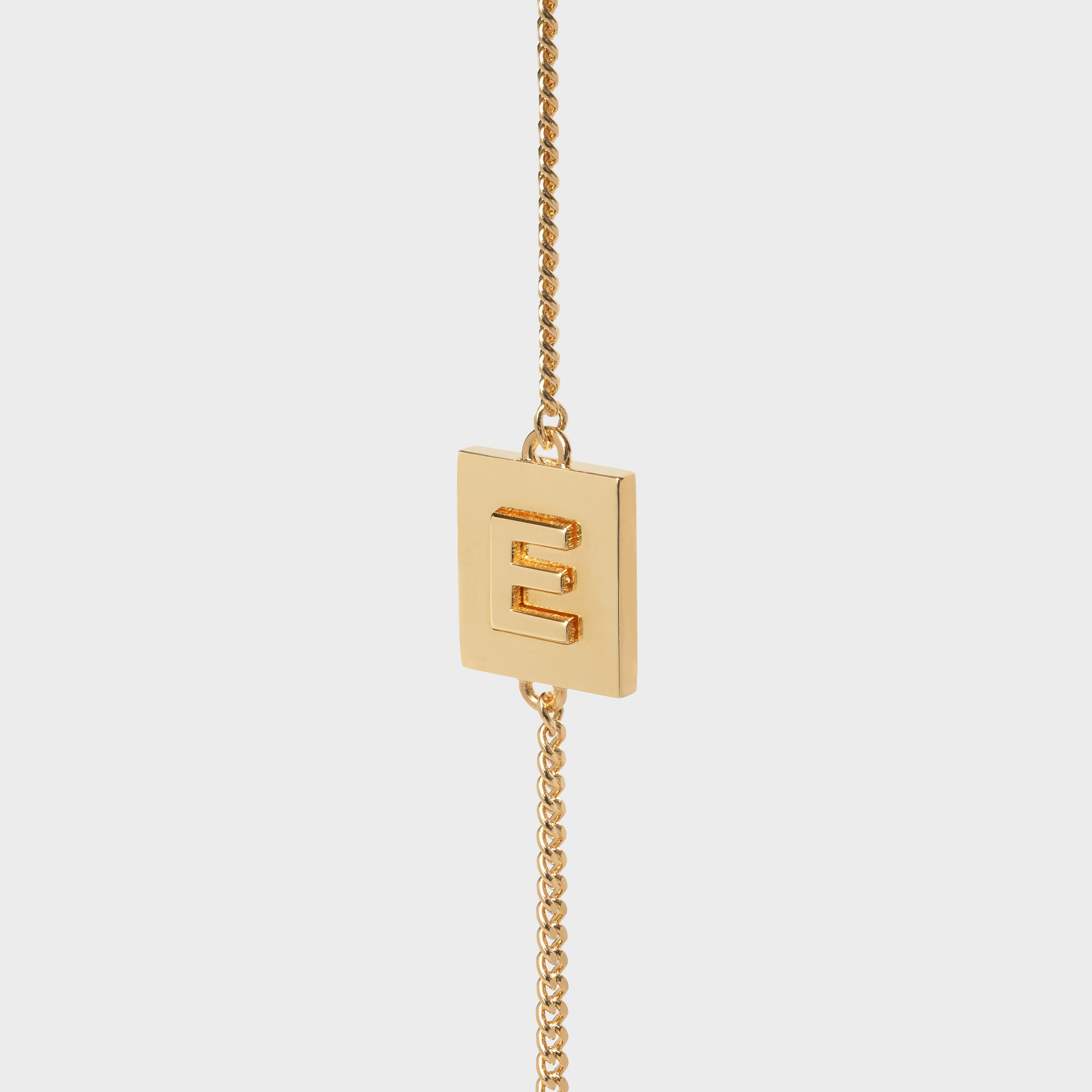 Alphabet E Bracelet in Brass - 1