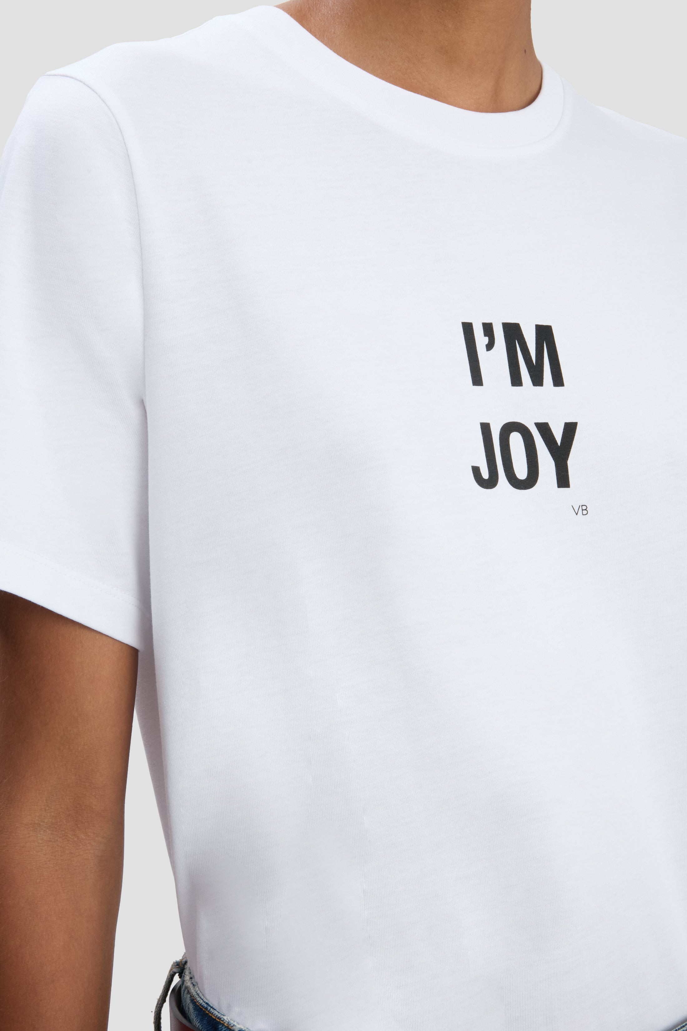 I'm Joy Slogan T-Shirt In White - 3
