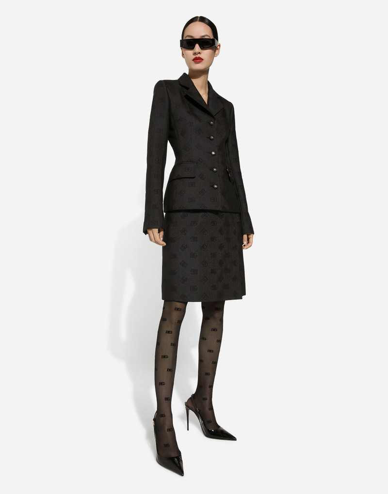 Quilted jacquard Dolce jacket with DG logo 5