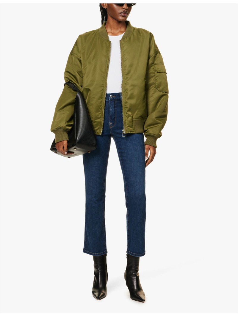 GOOD AMERICAN Good Legs straight cotton-blend stretch-denim jeans outlook