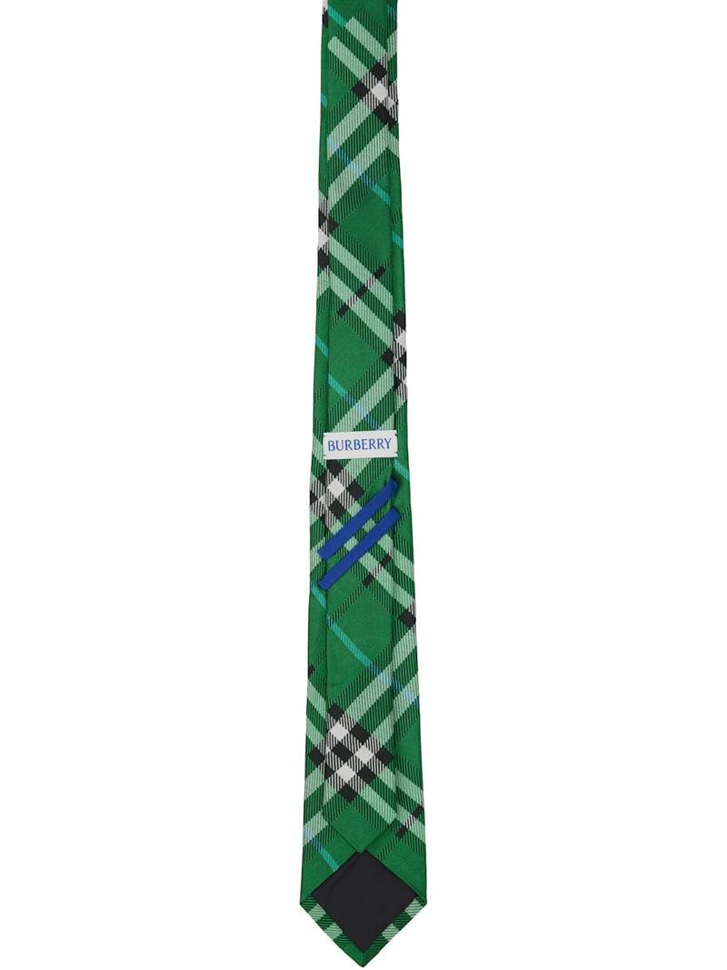 Burberry Green Check Silk Tie outlook