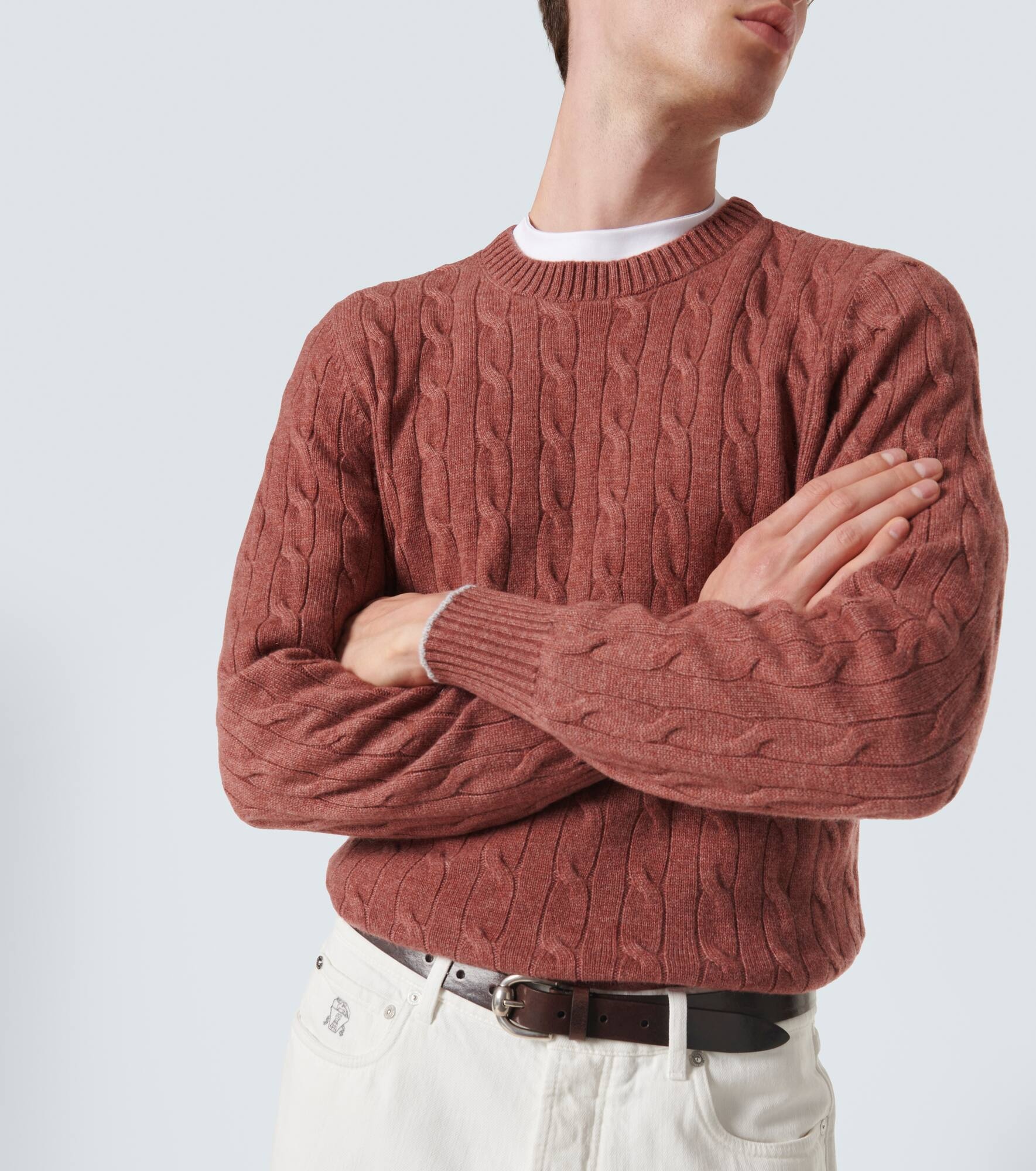 Cable-knit cashmere sweater - 5