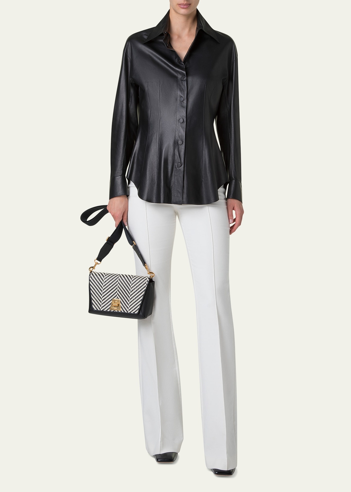 Anouk Small Braided Leather Crossbody Bag - 5