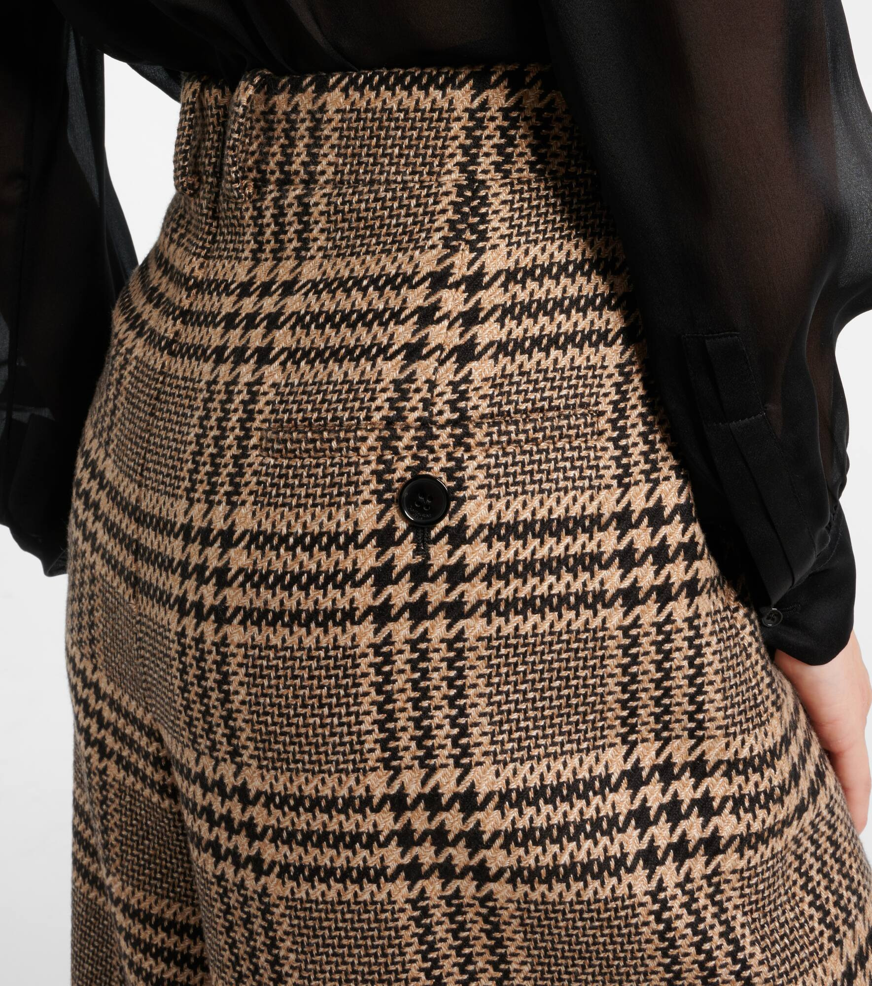 Mid-rise silk and cashmere culottes - 6