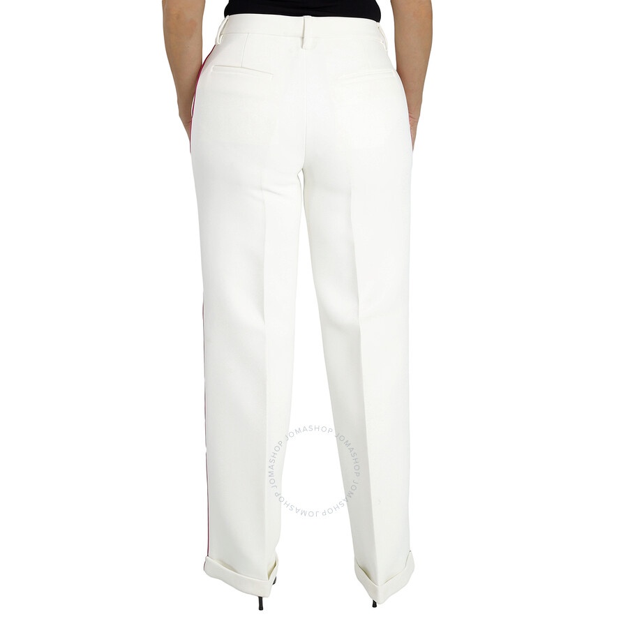 Off-White Contrasting Trim Tailored Trousers in White - 3