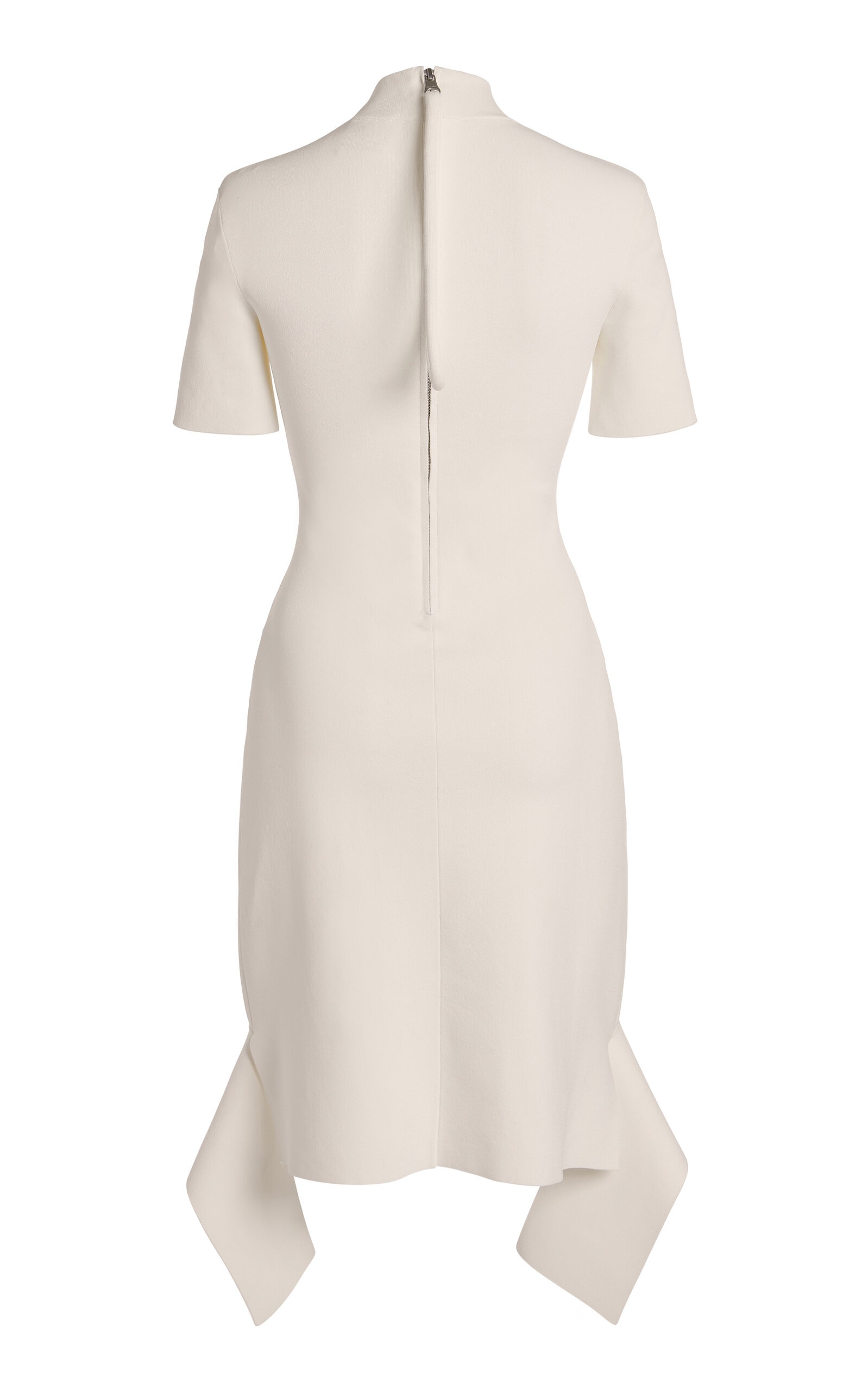 Scuba-Crepe Knit Mini Dress white - 5