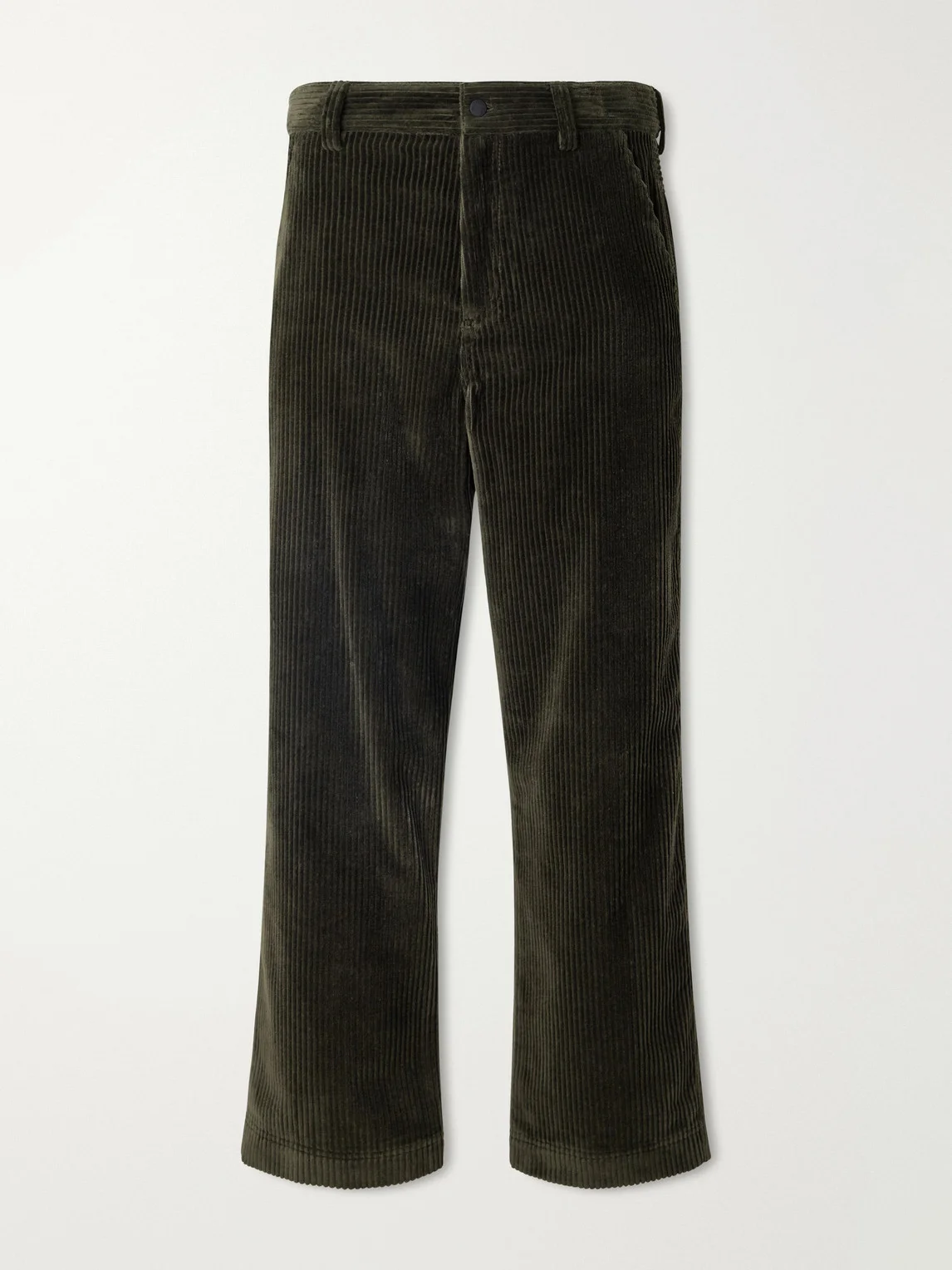 Straight-Leg Cotton-Blend Corduroy Trousers - 1