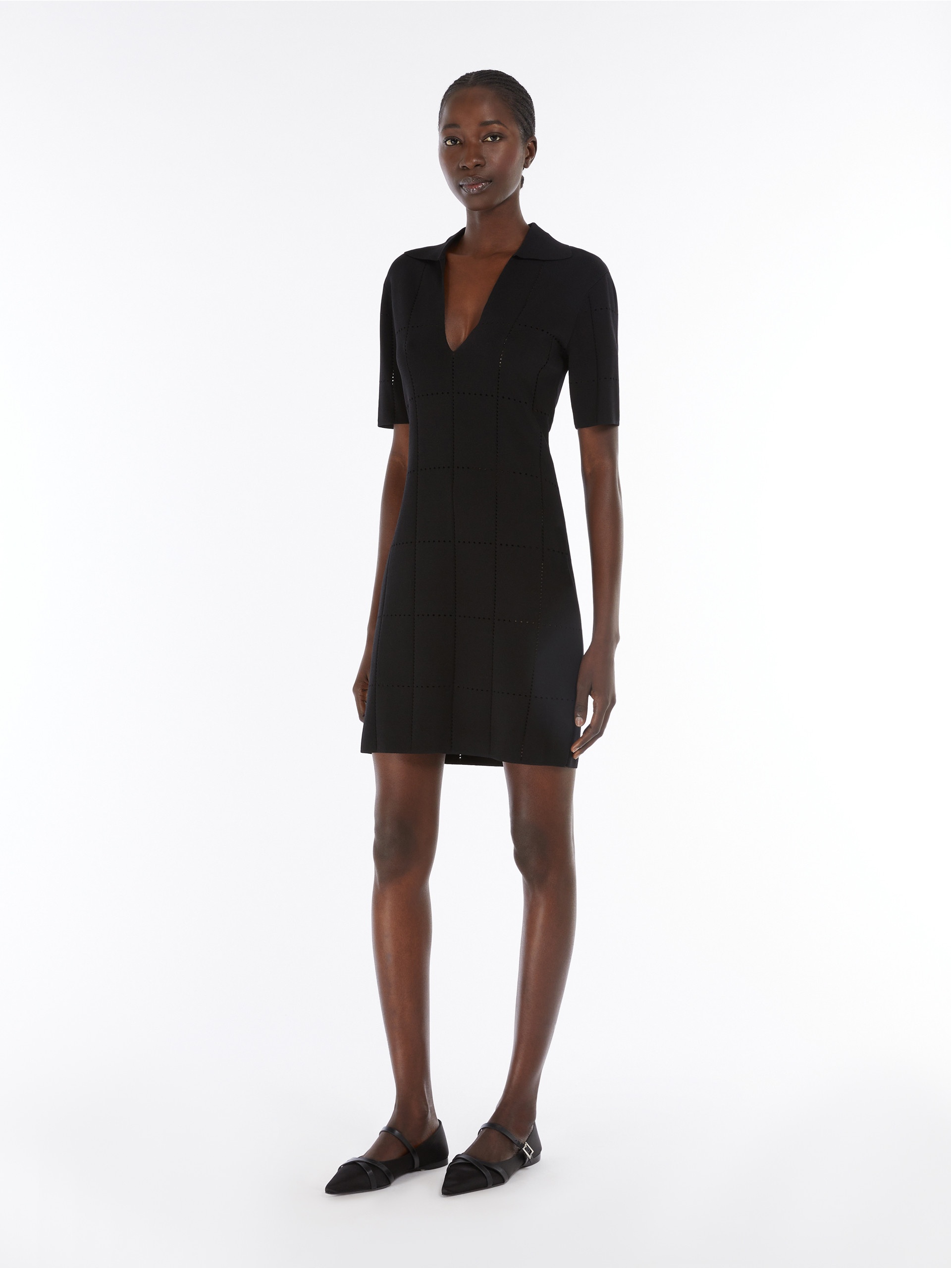 OLIVI Short viscose crepe dress - 2