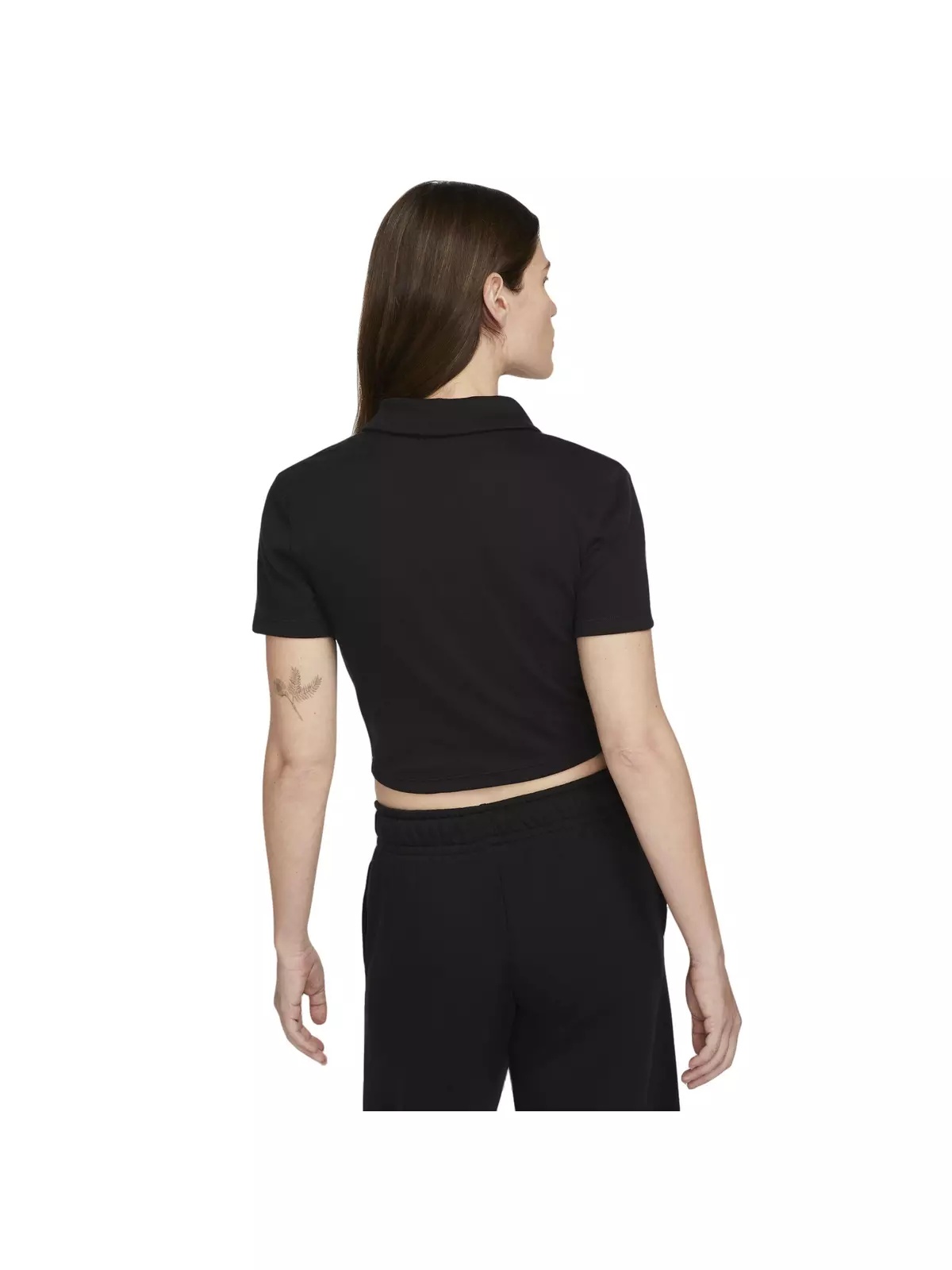 Women's Sportswear Essential Short-Sleeve Polo Top-Black - 2