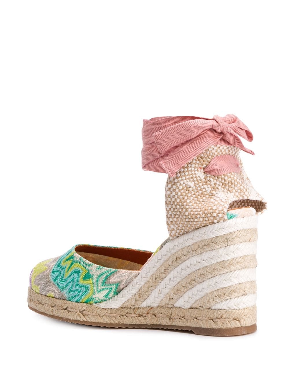 striped wedge heel espadrilles - 3